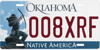 OK license plate 008XRF