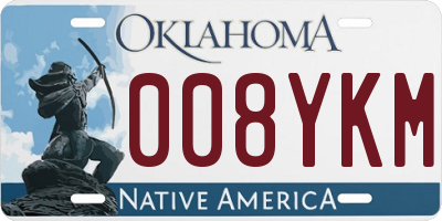 OK license plate 008YKM