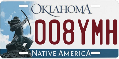 OK license plate 008YMH
