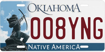 OK license plate 008YNG