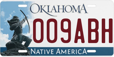 OK license plate 009ABH