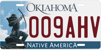 OK license plate 009AHV
