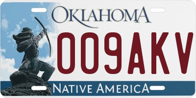 OK license plate 009AKV