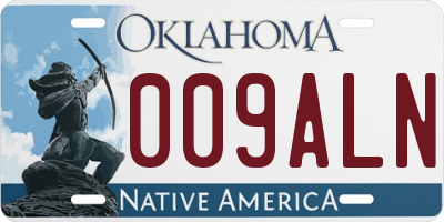 OK license plate 009ALN