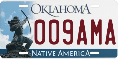 OK license plate 009AMA