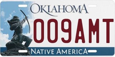 OK license plate 009AMT
