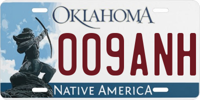 OK license plate 009ANH
