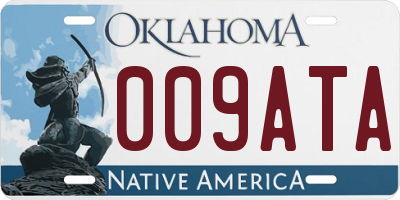 OK license plate 009ATA