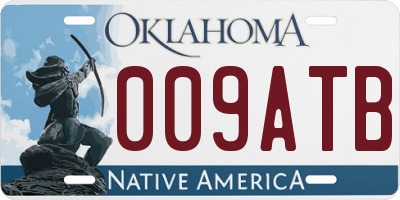 OK license plate 009ATB