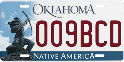 OK license plate 009BCD