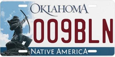 OK license plate 009BLN