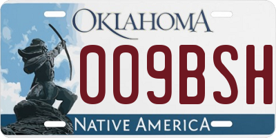 OK license plate 009BSH
