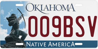 OK license plate 009BSV