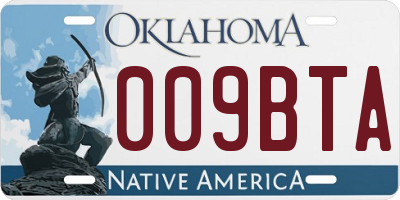 OK license plate 009BTA