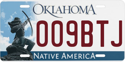 OK license plate 009BTJ