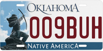 OK license plate 009BUH