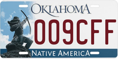OK license plate 009CFF