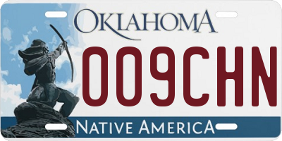 OK license plate 009CHN