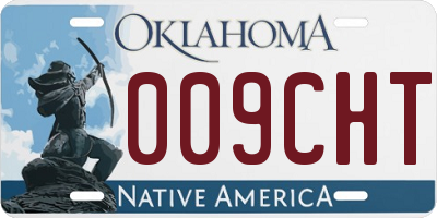 OK license plate 009CHT