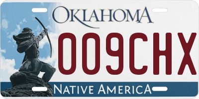 OK license plate 009CHX