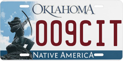 OK license plate 009CIT