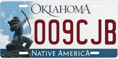 OK license plate 009CJB