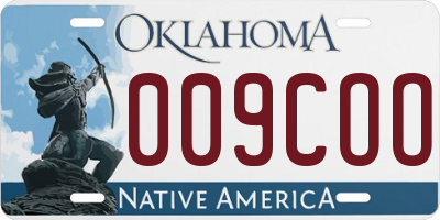 OK license plate 009COO
