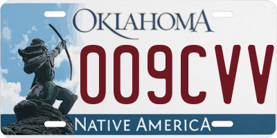 OK license plate 009CVV