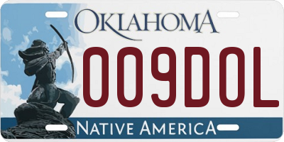 OK license plate 009DOL