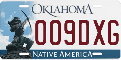 OK license plate 009DXG