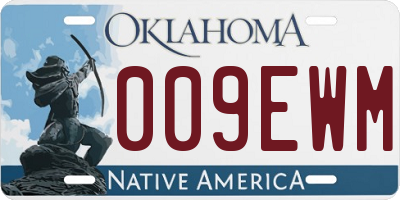 OK license plate 009EWM