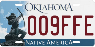 OK license plate 009FFE