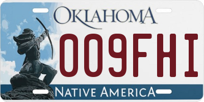 OK license plate 009FHI