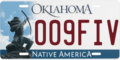 OK license plate 009FIV