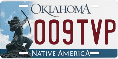 OK license plate 009TVP