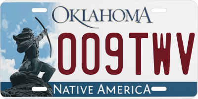 OK license plate 009TWV