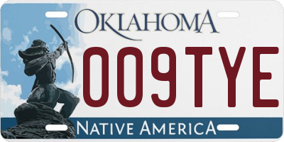 OK license plate 009TYE