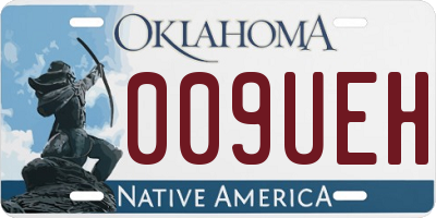 OK license plate 009UEH