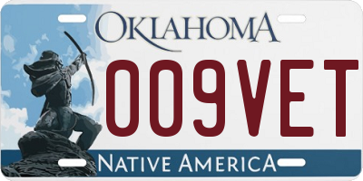 OK license plate 009VET