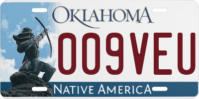 OK license plate 009VEU