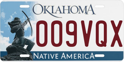 OK license plate 009VQX