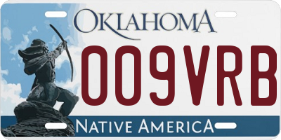 OK license plate 009VRB