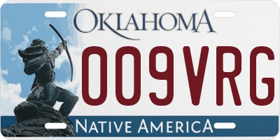 OK license plate 009VRG