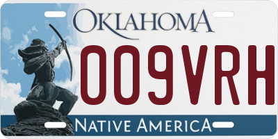 OK license plate 009VRH