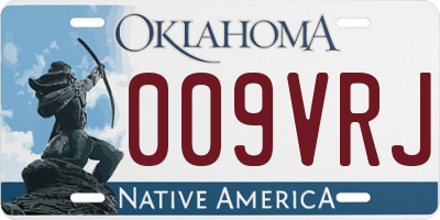 OK license plate 009VRJ