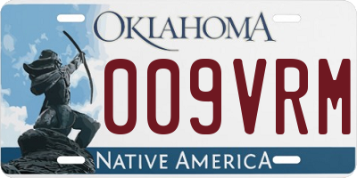 OK license plate 009VRM