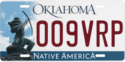 OK license plate 009VRP