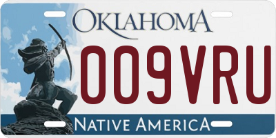 OK license plate 009VRU