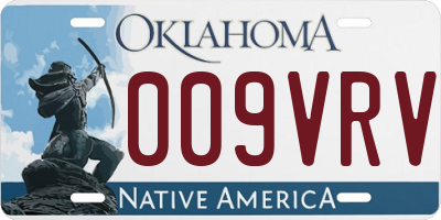 OK license plate 009VRV