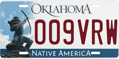 OK license plate 009VRW